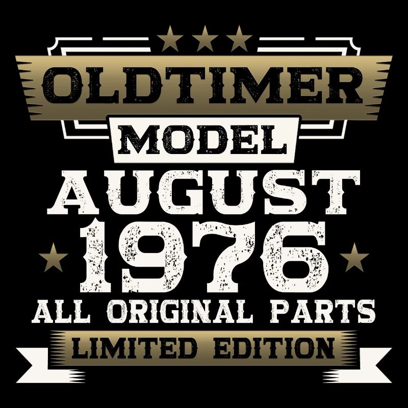 47th Birthday Man Oldtimer Août 1976