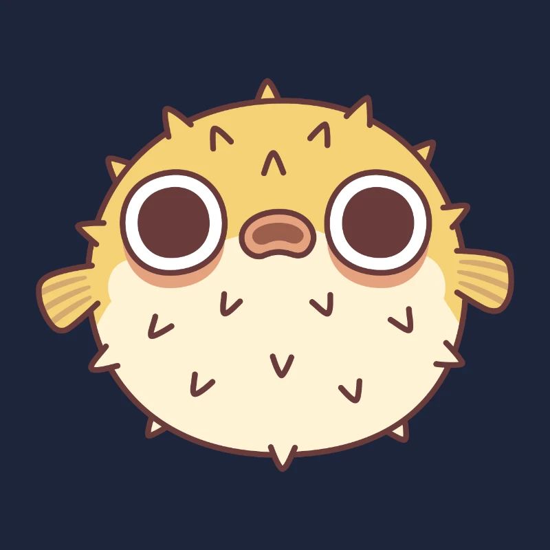 Cute Grumpy Puffer Fish