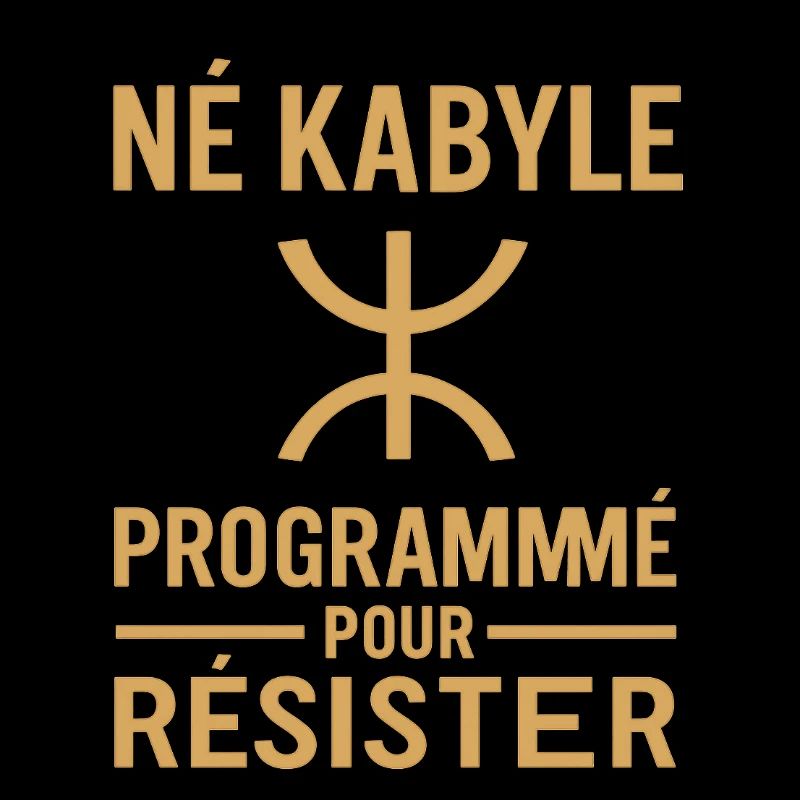 T-Shirt "Born Kabyle - Programmiert zum Widerstand"