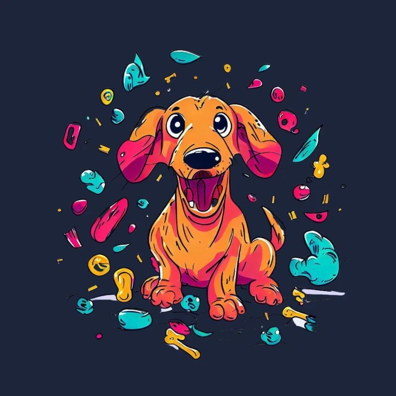 Méfait espiègle du chiot teckel
