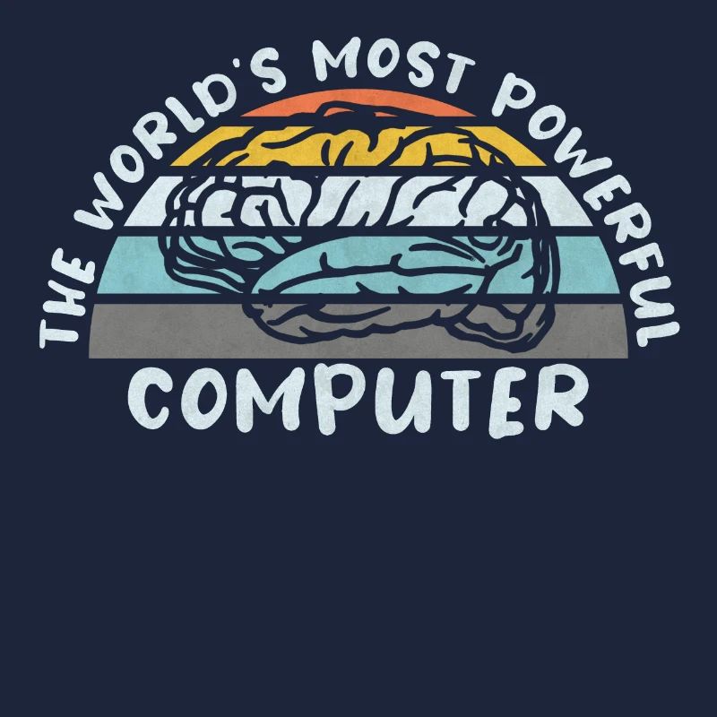 COMPUTER BRAIN LINUX SUPERBRAIN GEEK VINTAGE TECH