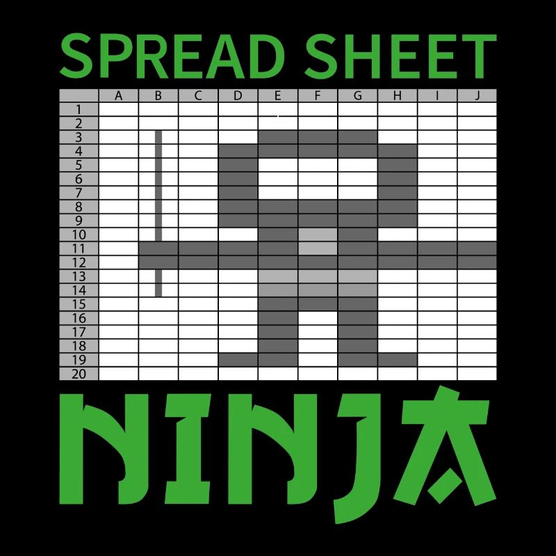 Feuille de calcul cadeau de profession comptable ninja