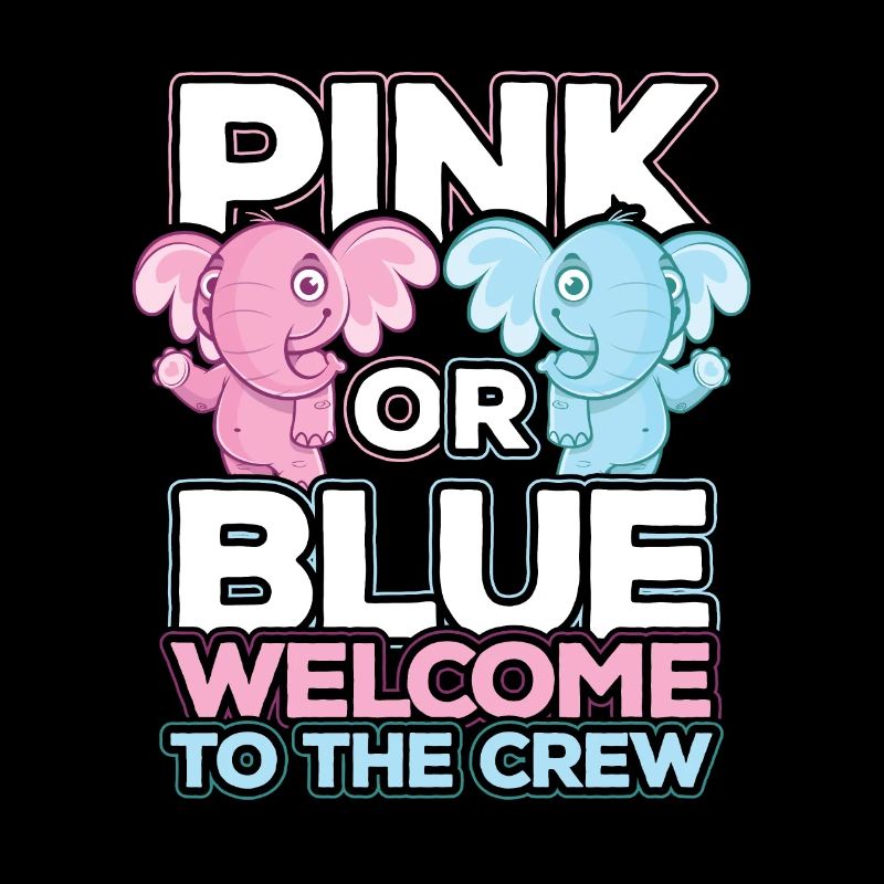 Pink oder Blau Willkommen bei der Crew Cute Reveal Showe