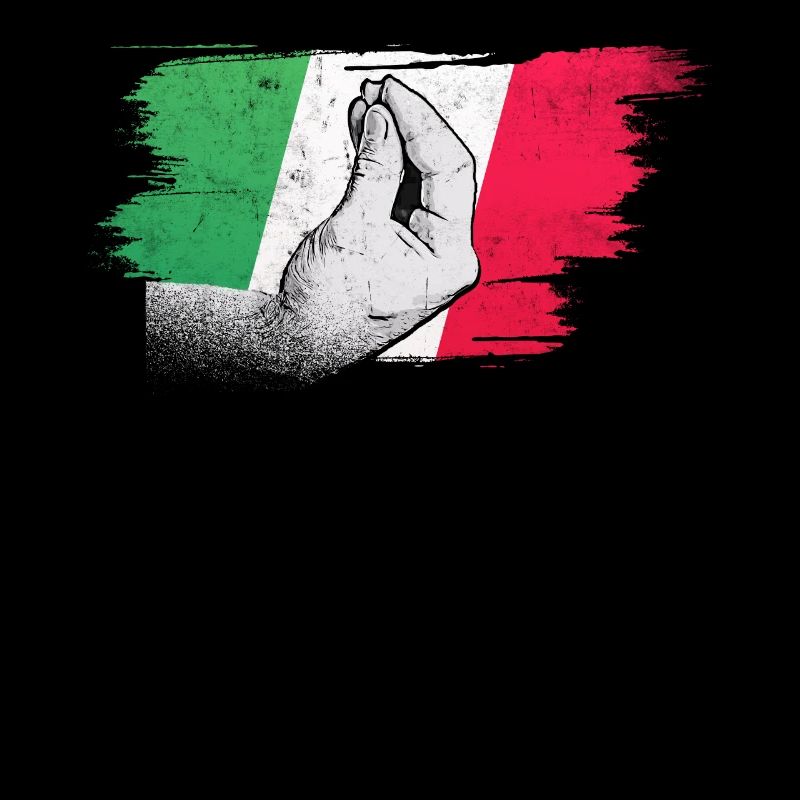 Drapeau italien avec capisci de geste de la main typique?