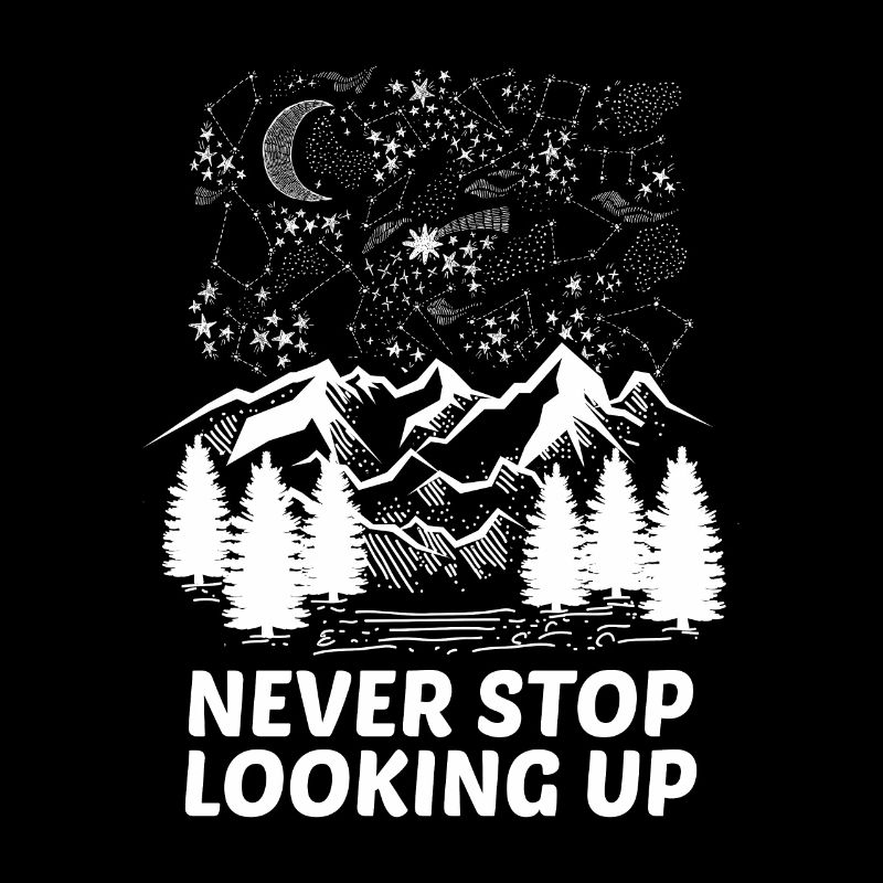 Star constellation mountain outer space