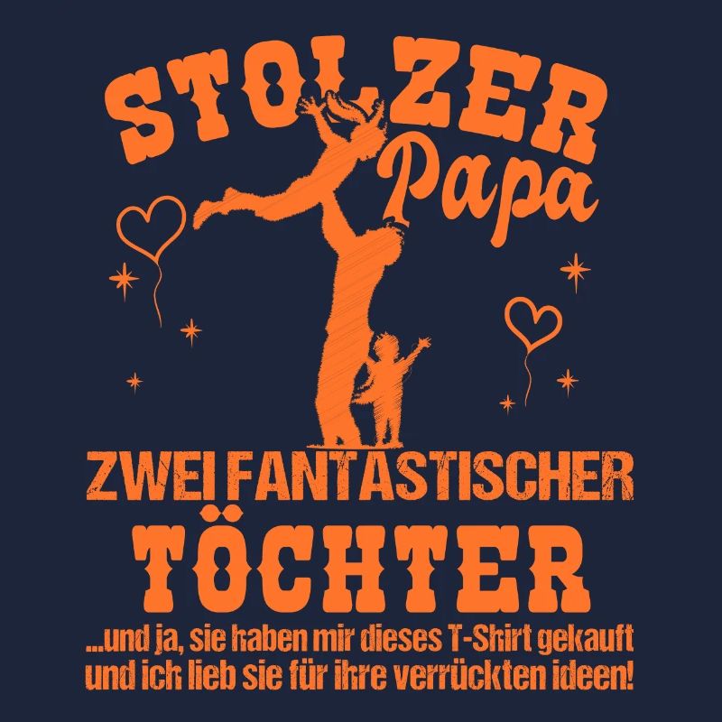 Stolzer Papa zwei Töchter