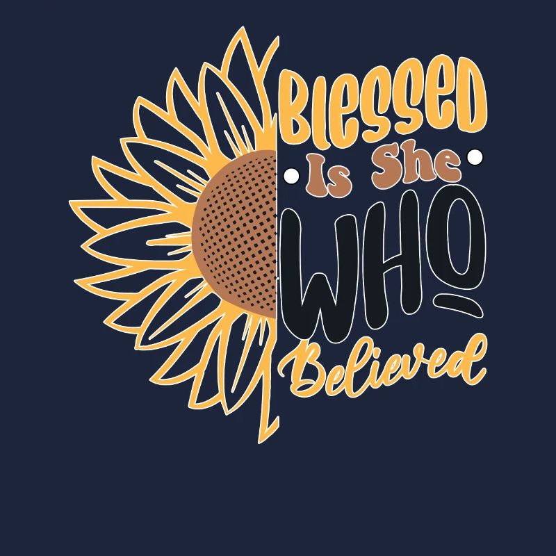 Retro Blessed Is She Who Believed Boho Religious C