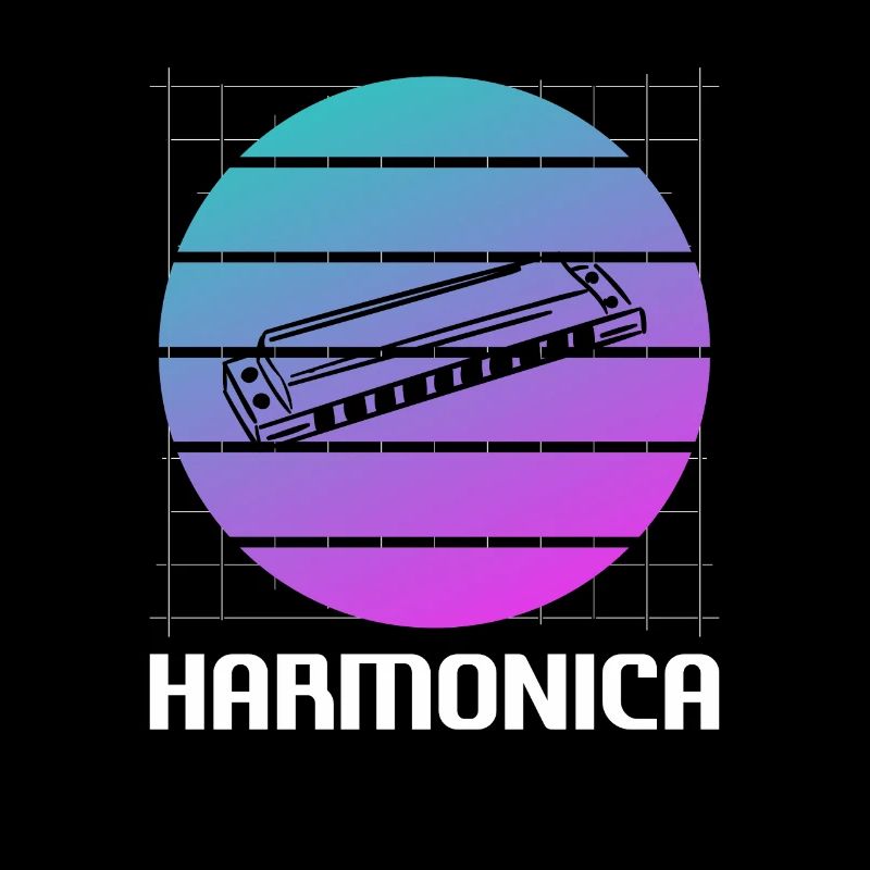 Retro Vintage Classic Harmonica Instrument