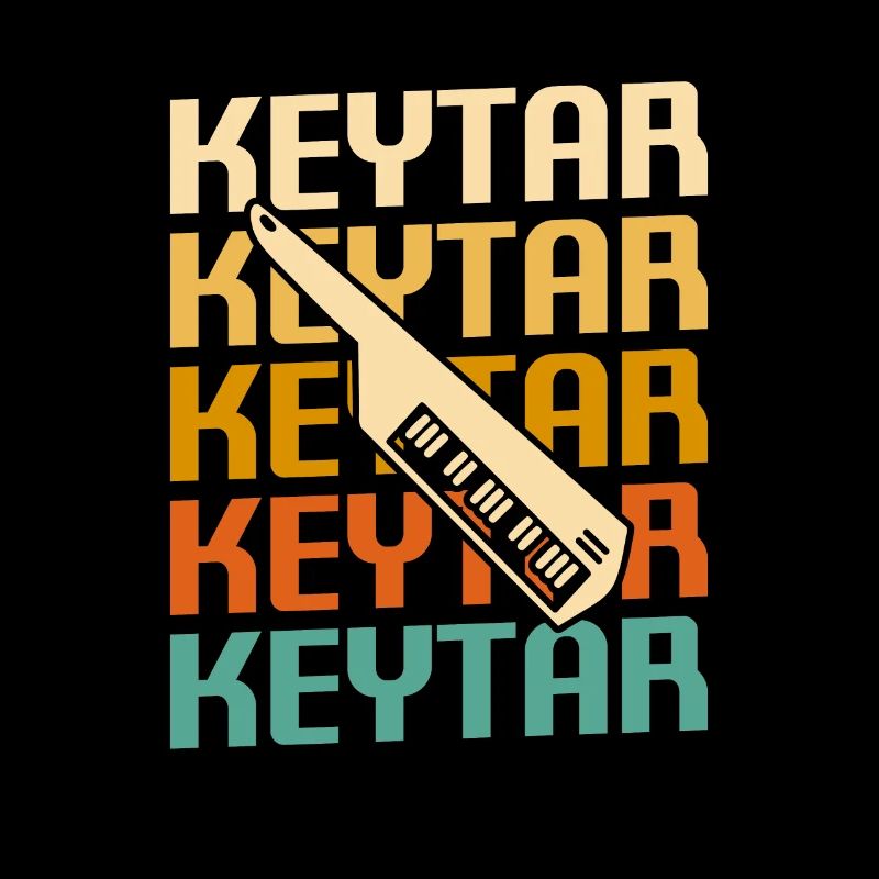 Retro Vintage Classic Keytar Player Instrument