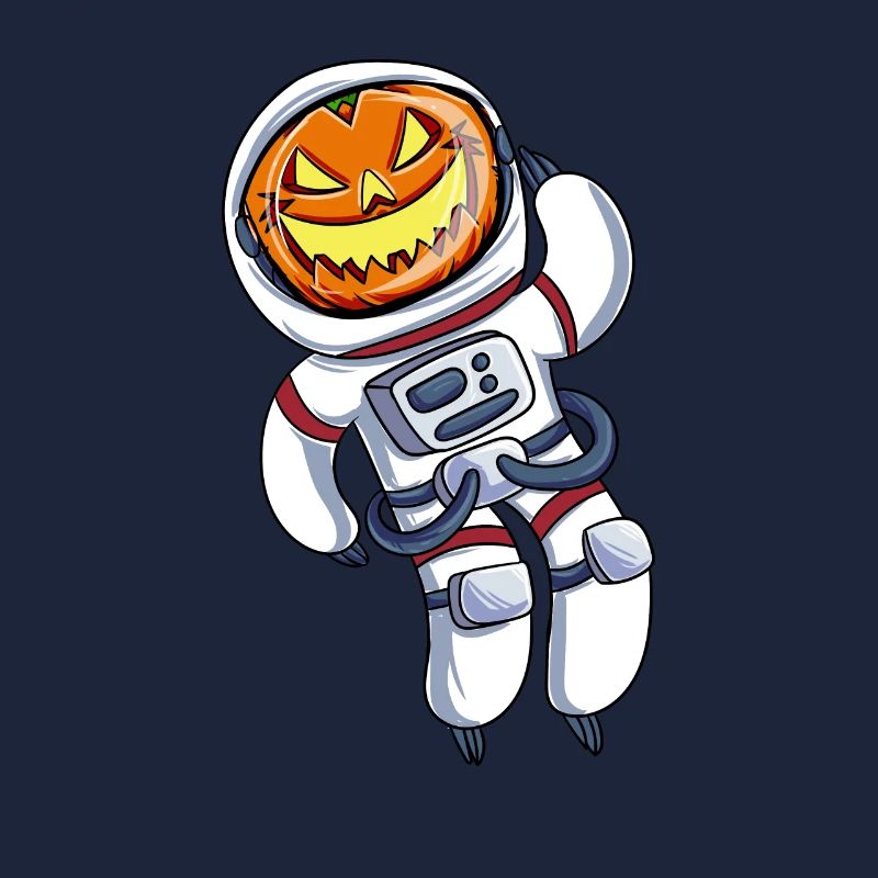 Tête de citrouille de l’astronaute