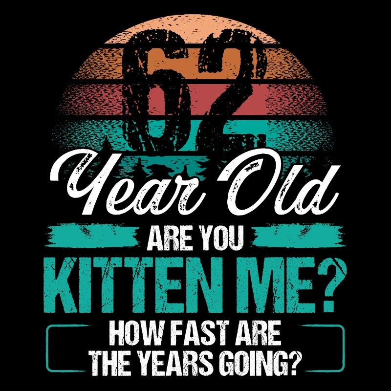 62 ans drôle de chat propriétaire idée d’anniversaire chaton