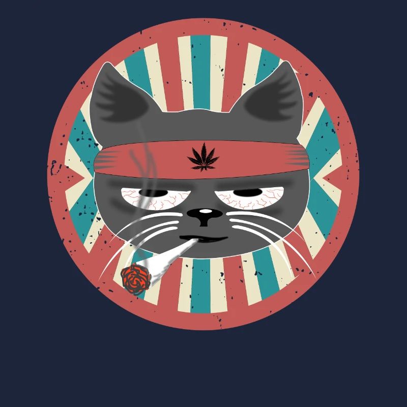 Katze mit Joint