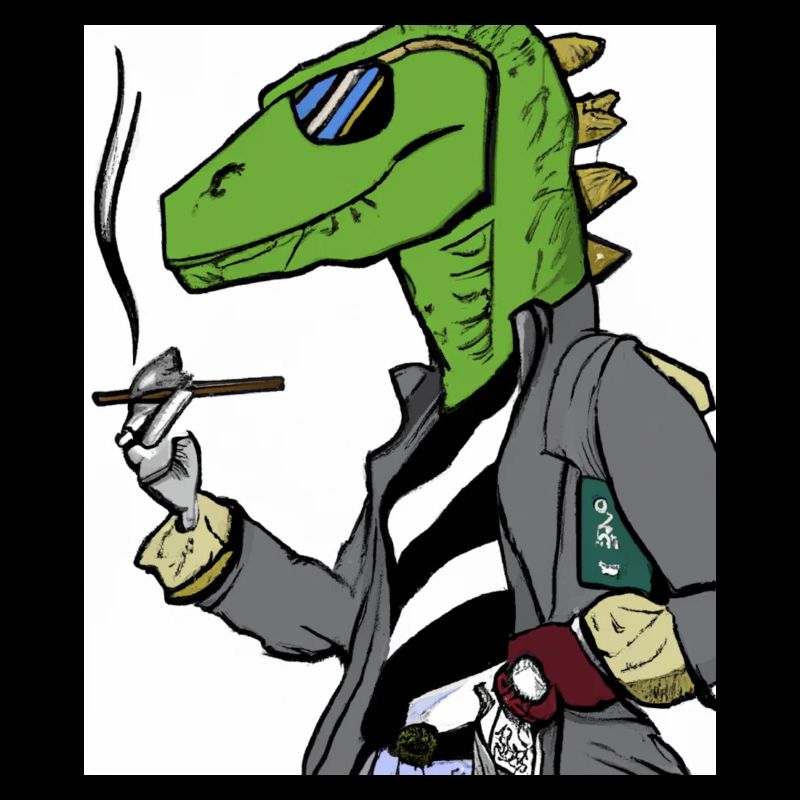 Rauchender Dino