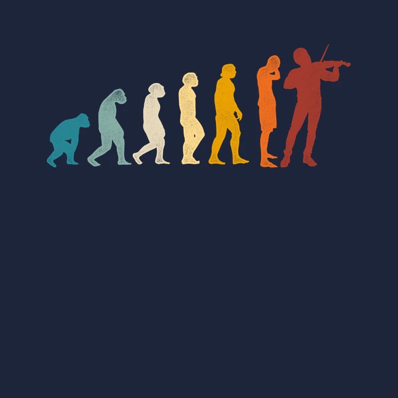 Violin Violinist Evolution Retro