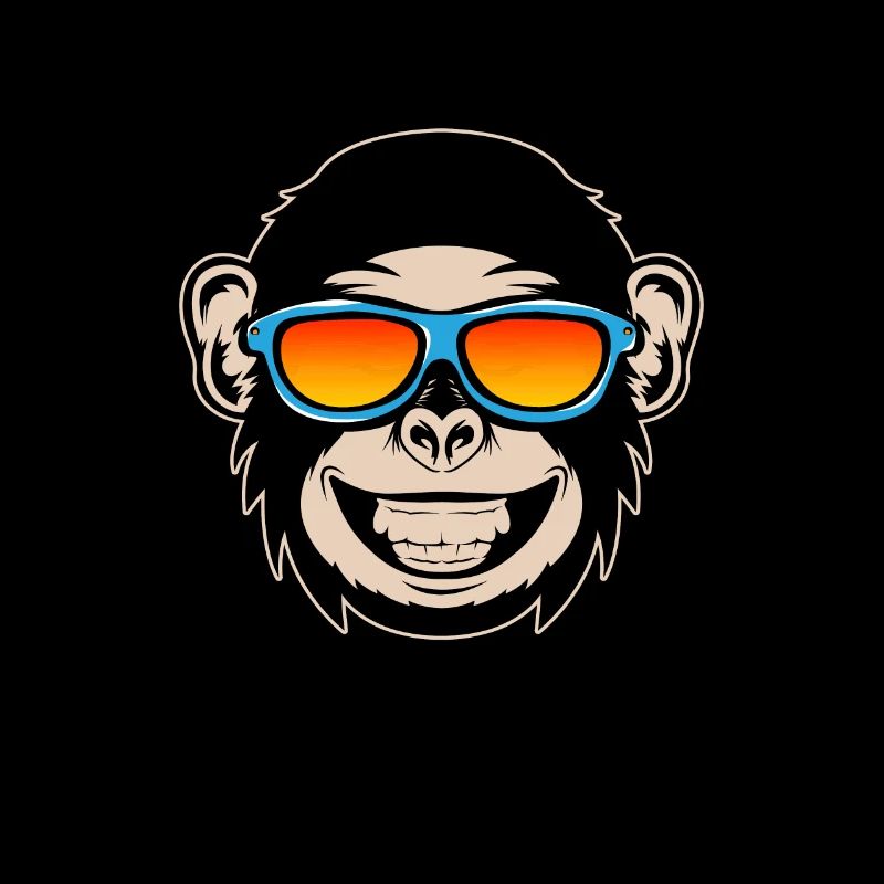 Chimpanzé Monkey Lover - Orange Monkey