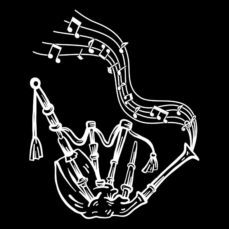 Cornemuse avec notes de musique Lecteur de cornemuse Cornemuse