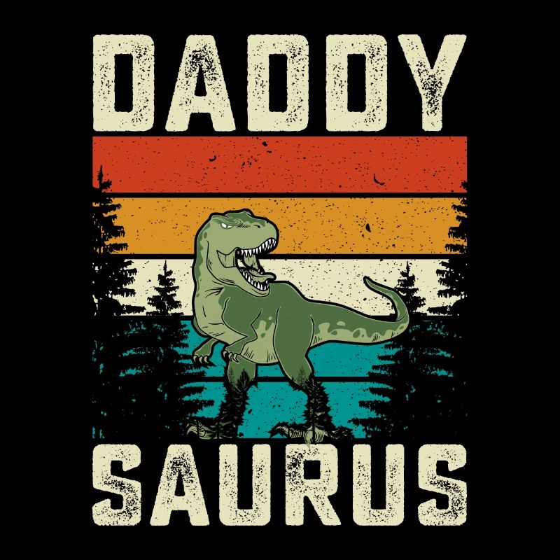 Daddy Saurus Regenbogen Hintergrund Dino