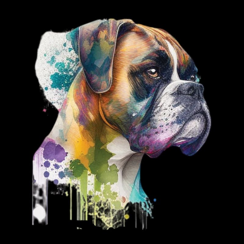 Conception de l’aquarelle allemande Boxer Dog