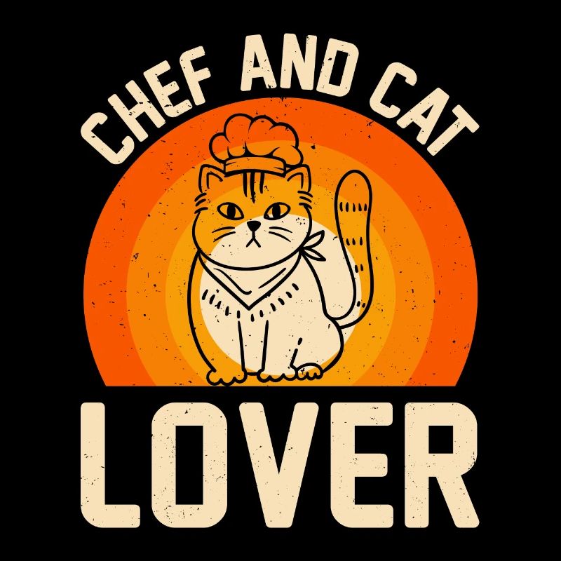 Chef And Cat Lover Chef Cook Restaurant Kitchen Fo