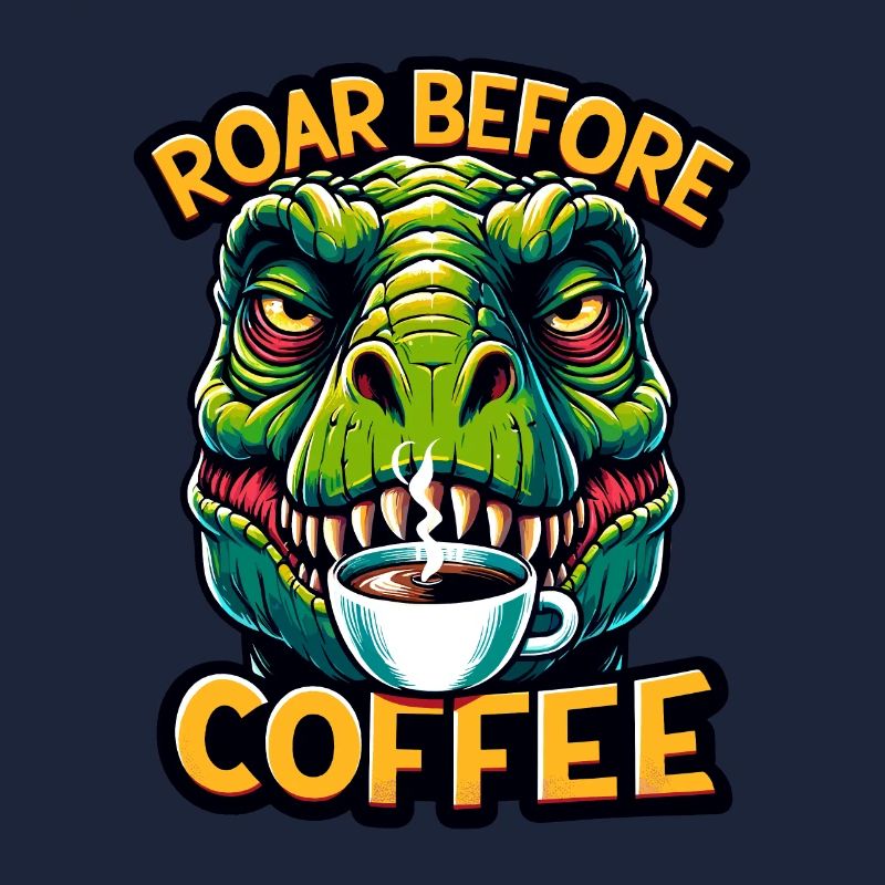 Grumpy Trex Dinosaur With