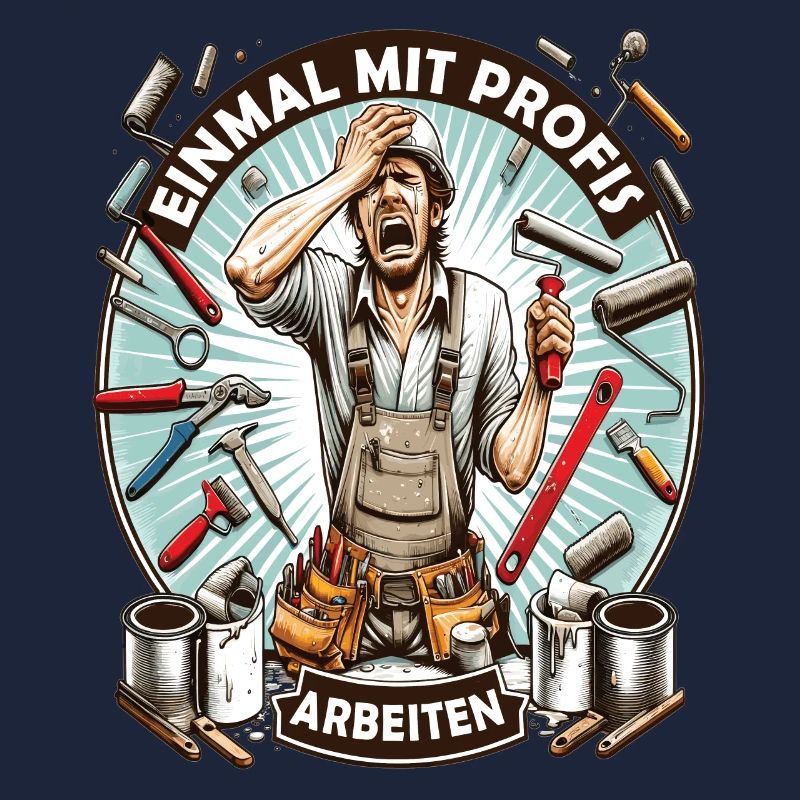 Working with professionals, funny master painter