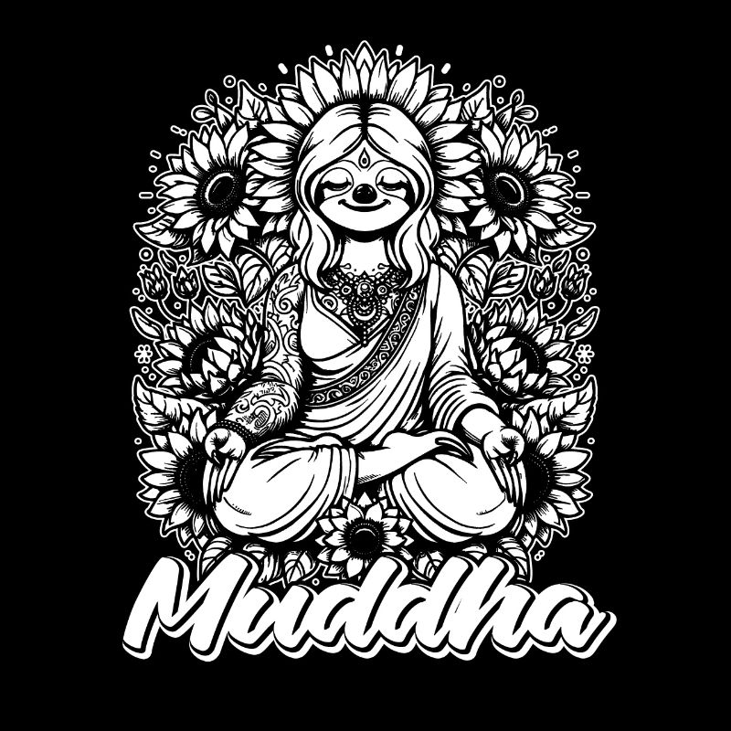 Mama Mutter Faultier Muddha Sunflower Buddha