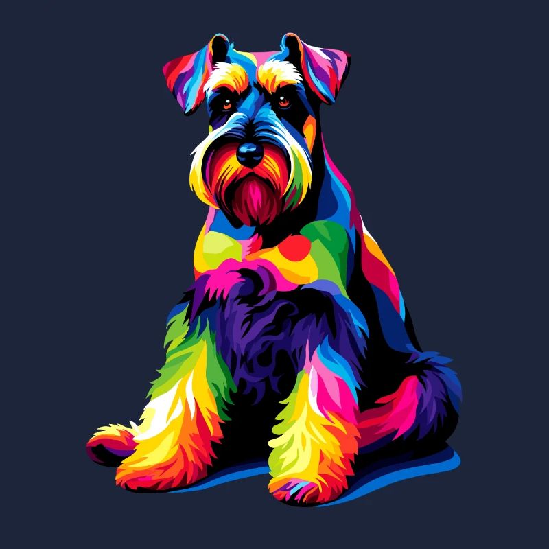 Schnauzer géant coloré Pop Art Schnauzers