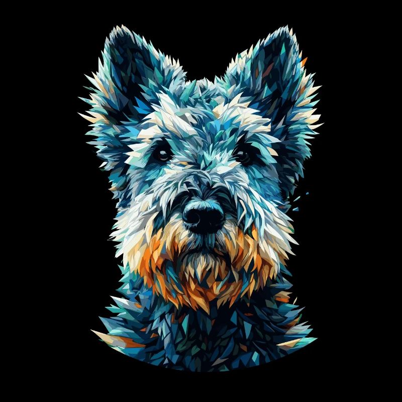 Polygon Art Kerry Blue Terrier Terriers