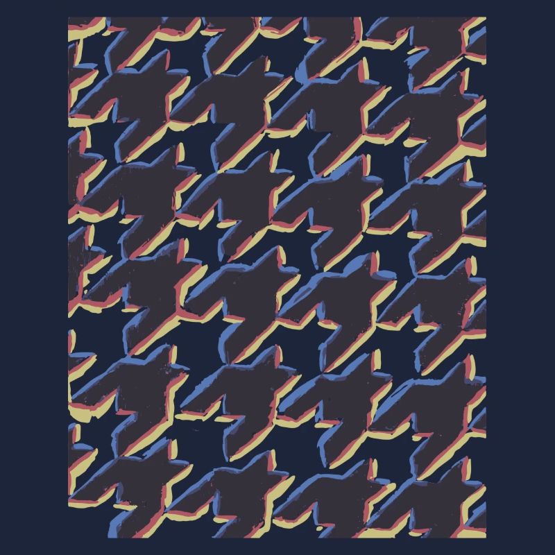 Houndstooth Pattern 3d Illusion