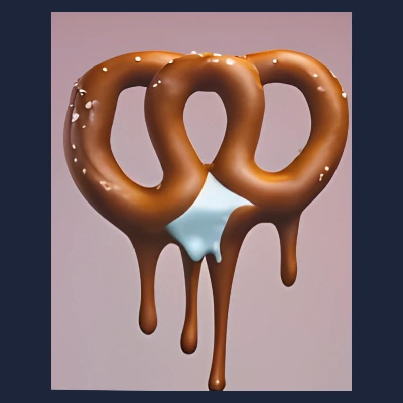 Schmelzende Eisbrezel