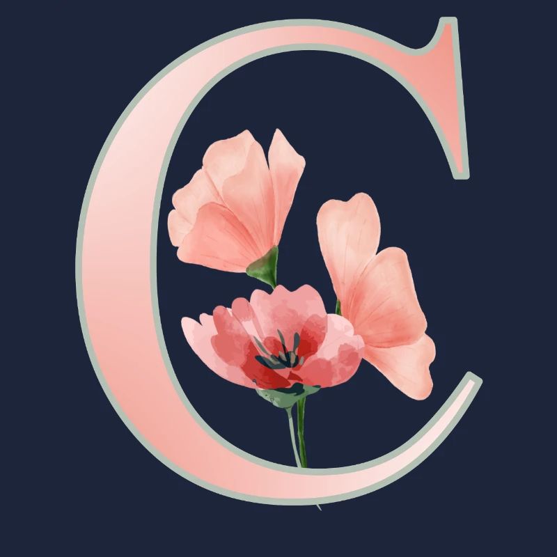 C mit Blumen