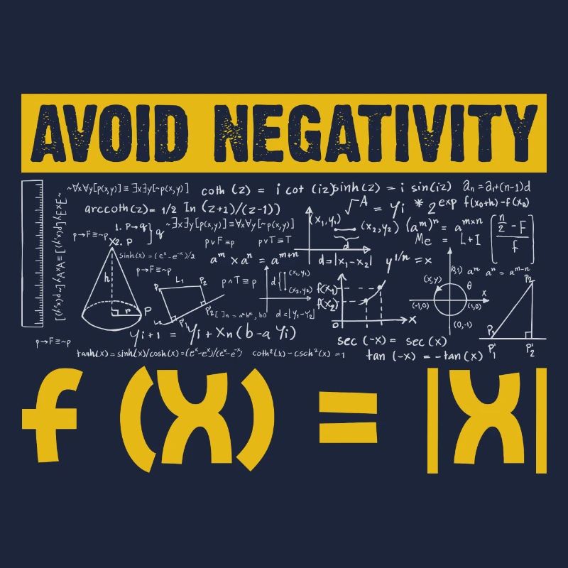 Funny Math Gift Avoid Negativity f (x) = [x]