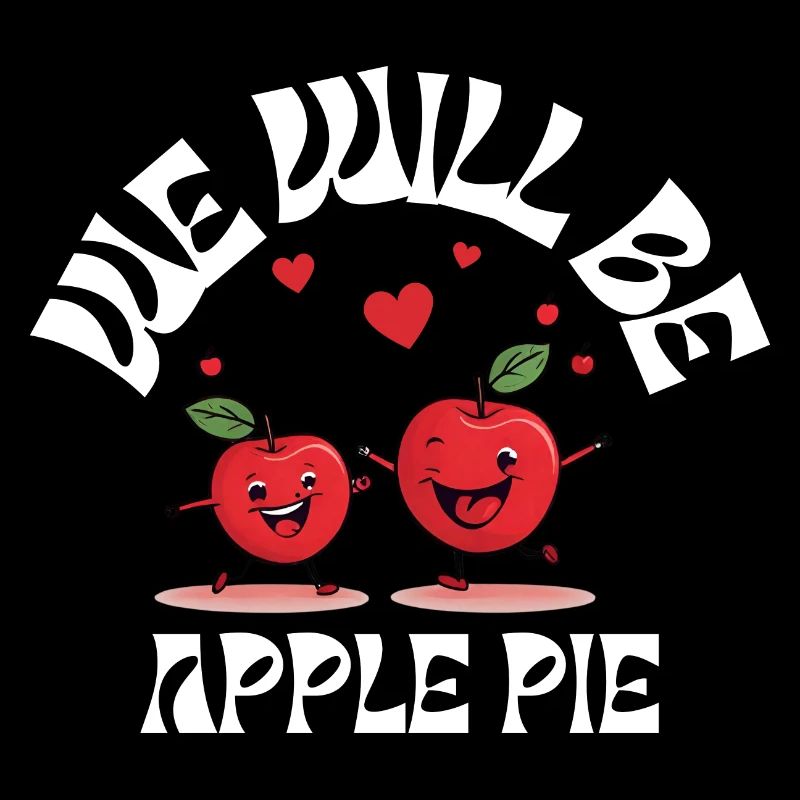 red apples singing and dancing hand in hand