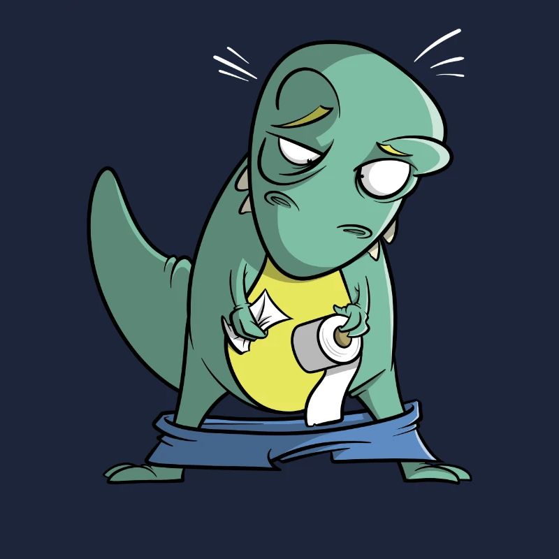 T-Rex mit Toilettenpapier - Problem