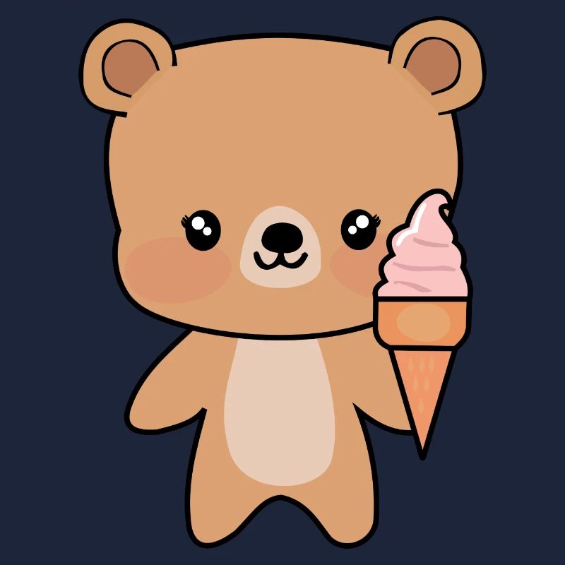 Süßer Teddy mit Eis