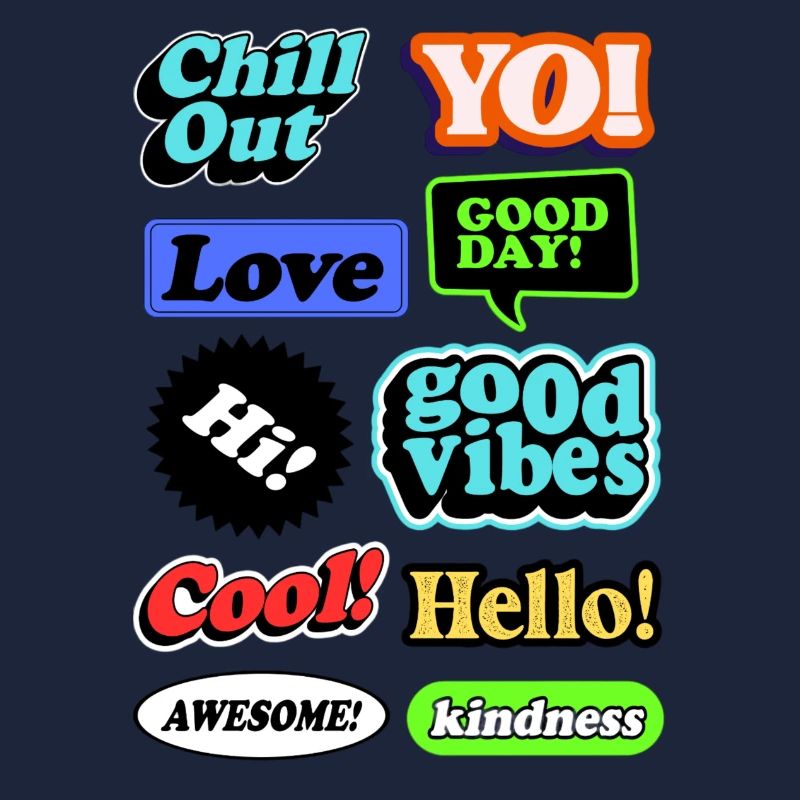 Comic graffiti speech bubbles