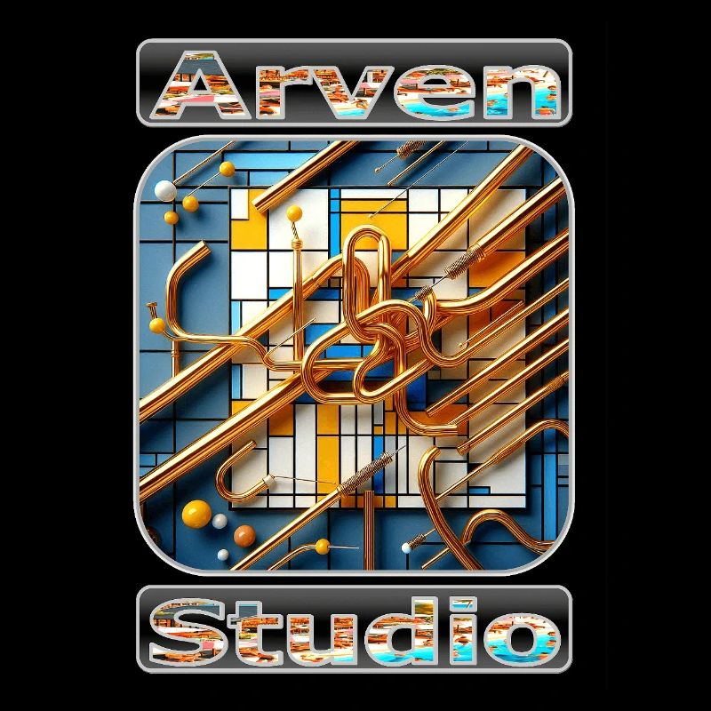 Golden Flow – Arven Studio Abstract Design