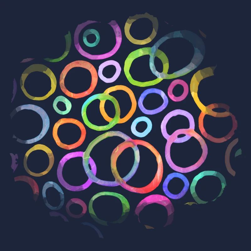 Watercolor Ring Splash Pattern
