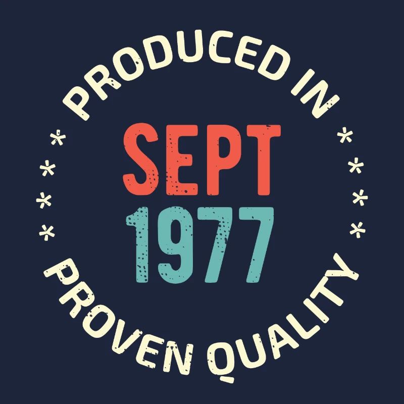Geschenk 43 Geburtstag September 1977 QUALITY