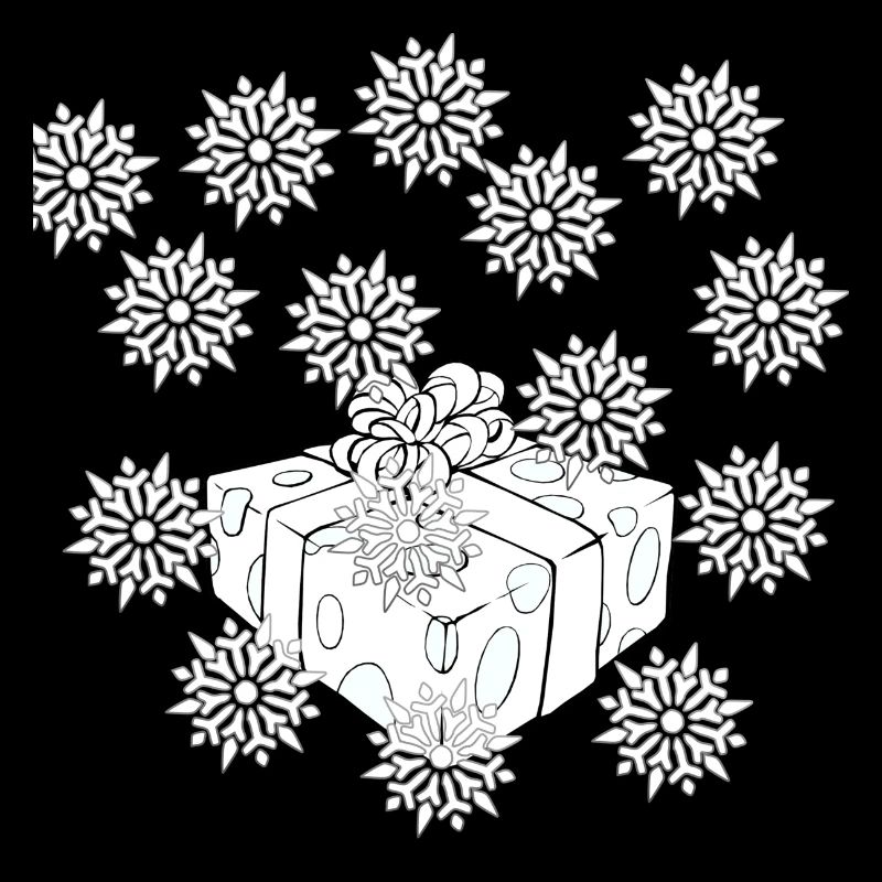 Weihnachtsgeschenk im Schnee