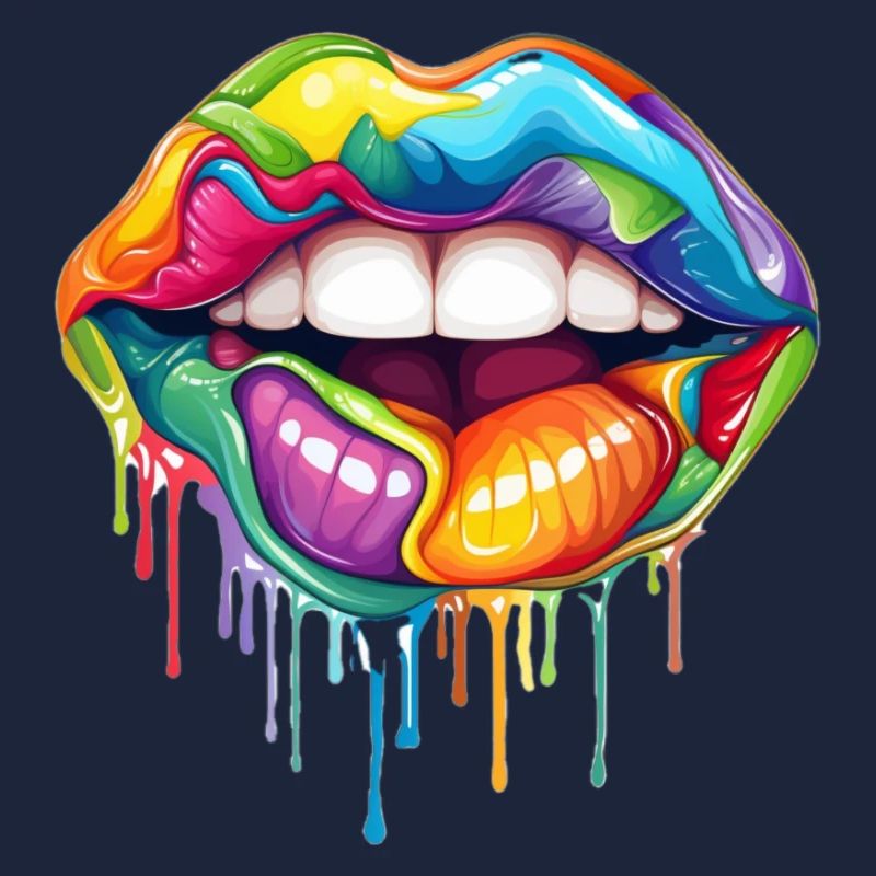 Regenbogen Lippen