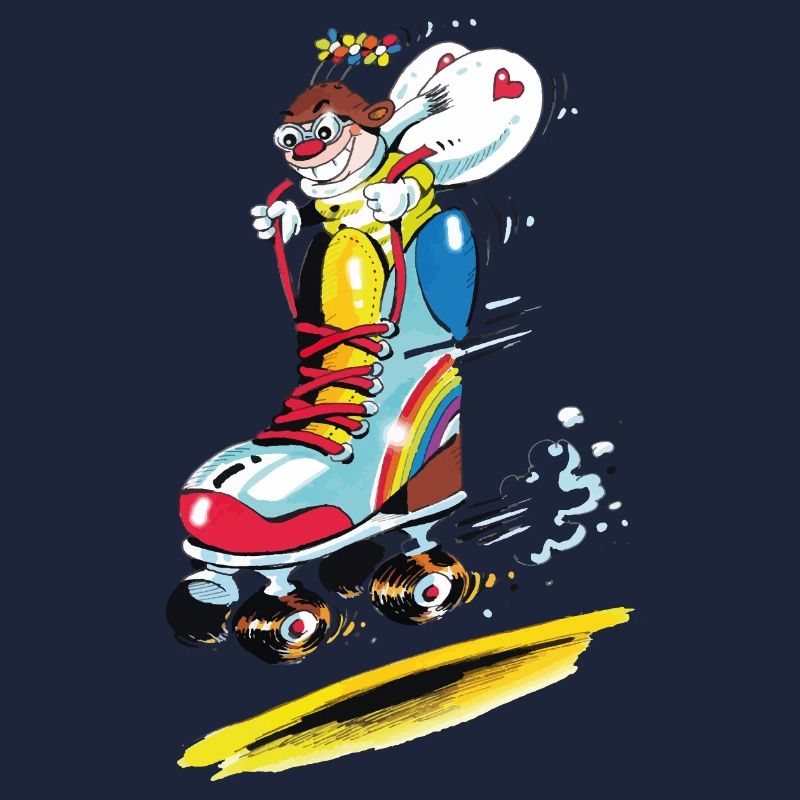Blühwürmchen auf Rollschuh