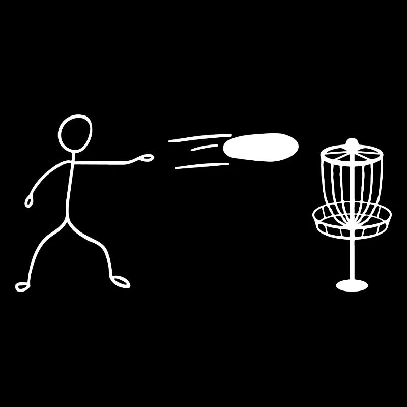 Funny Golf Disk Stickman Throwing Golf Disk Golfer