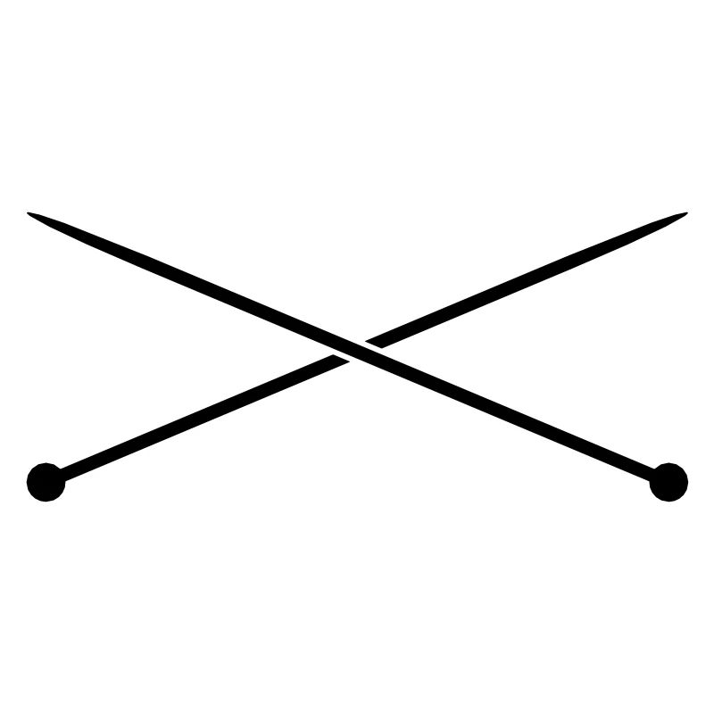 Knitting needles sewing needles design