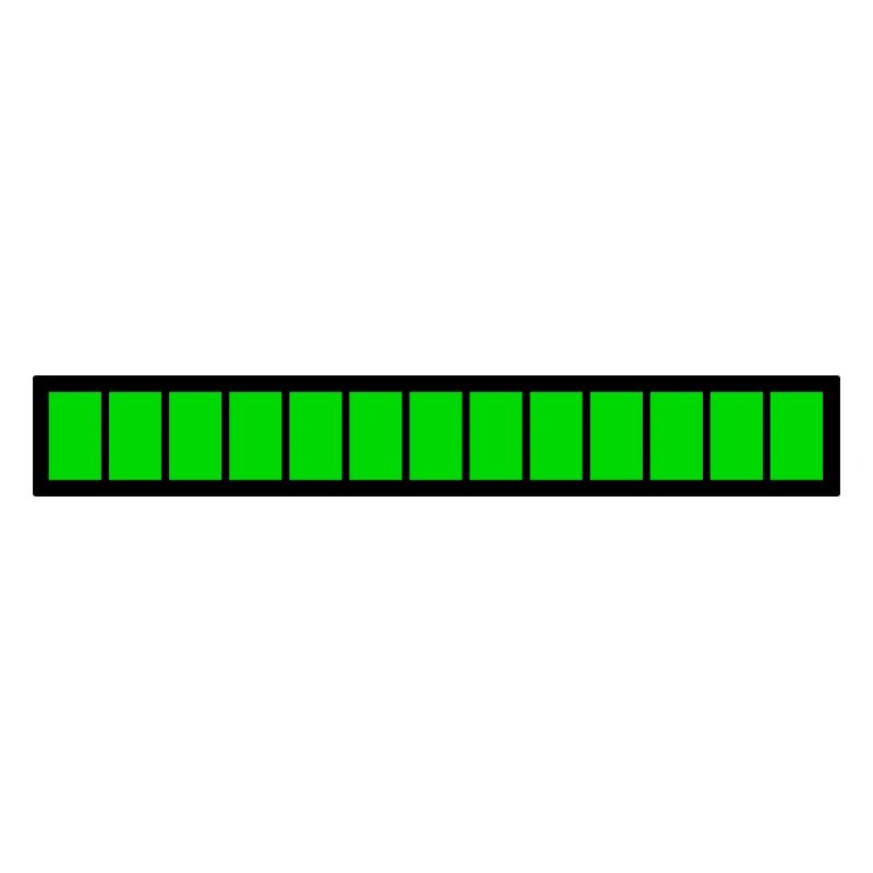 Rectangle loading bar Black Green (100%)