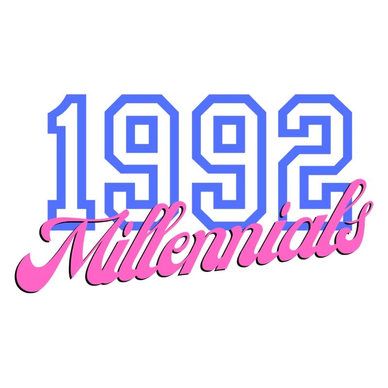 Retro 1992 Millennial Numeric Design