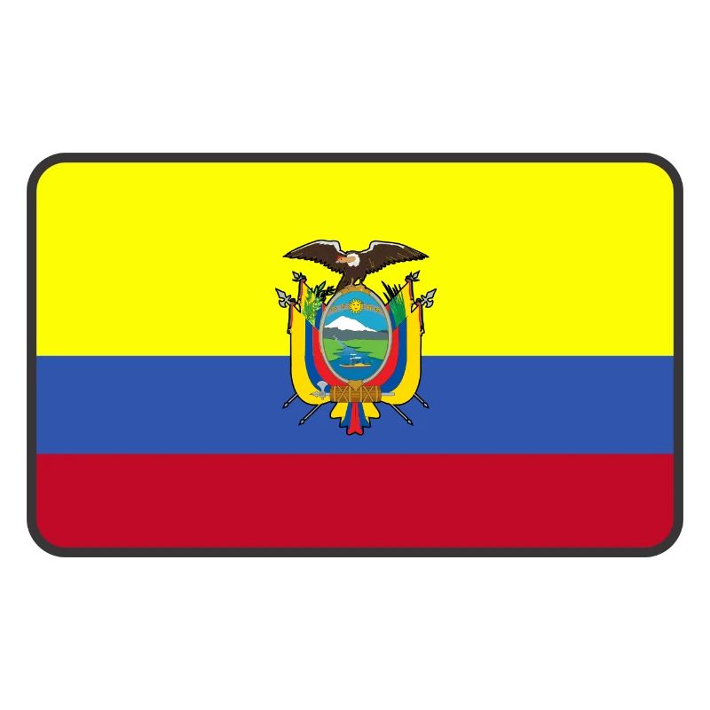 Flaggenvignette oder Logo von Ecuador