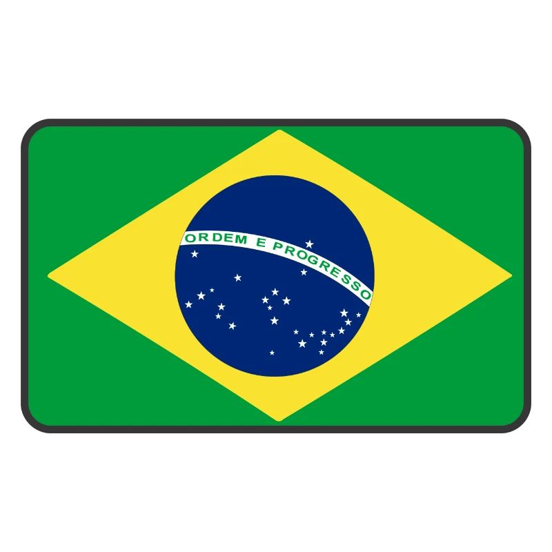 Flaggenvignette oder Logo von Brasilien