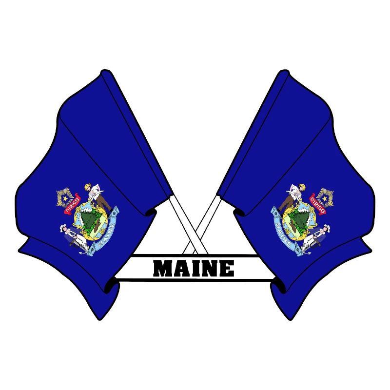 petits drapeaux texte MAINE