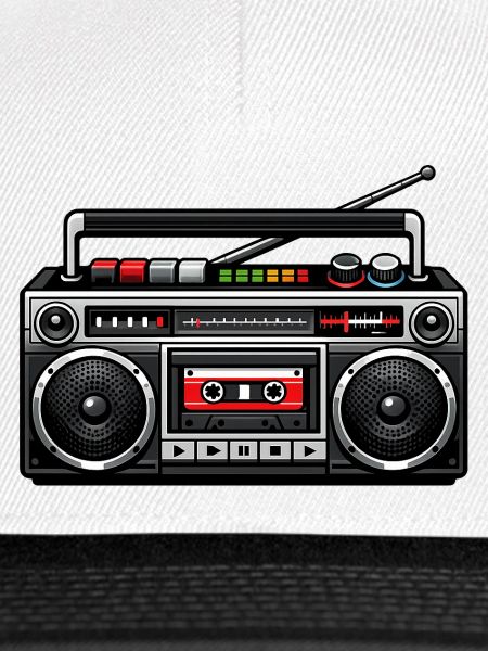 Retro Boombox Grafik